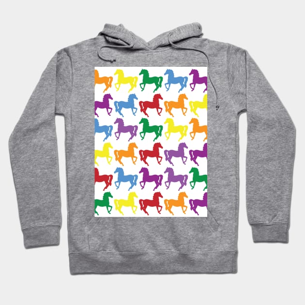 COLORFUL HORSES Pop Art Hoodie by BruceALMIGHTY Baker